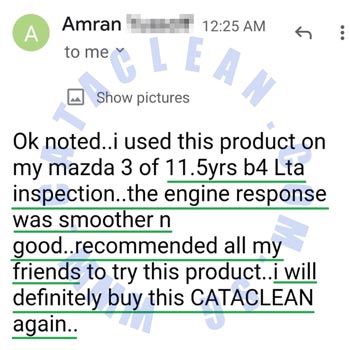 amran-cataclean-review engine response was smoother and good, recommedede all my friends to try this product